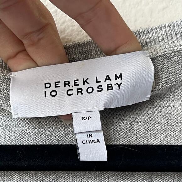 Derek Lam 10 Crosby Light Gray Silk Cashmere Wrap Sweater Size Small - Picture 4 of 6